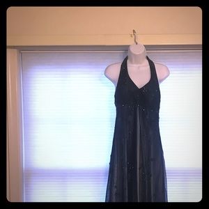 Navy blue formal gown